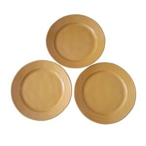 Euro Ceramic Portugal SAFARI Burnt Orange Stoneware Salad Plates 11" Set 3